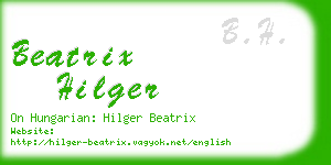 beatrix hilger business card